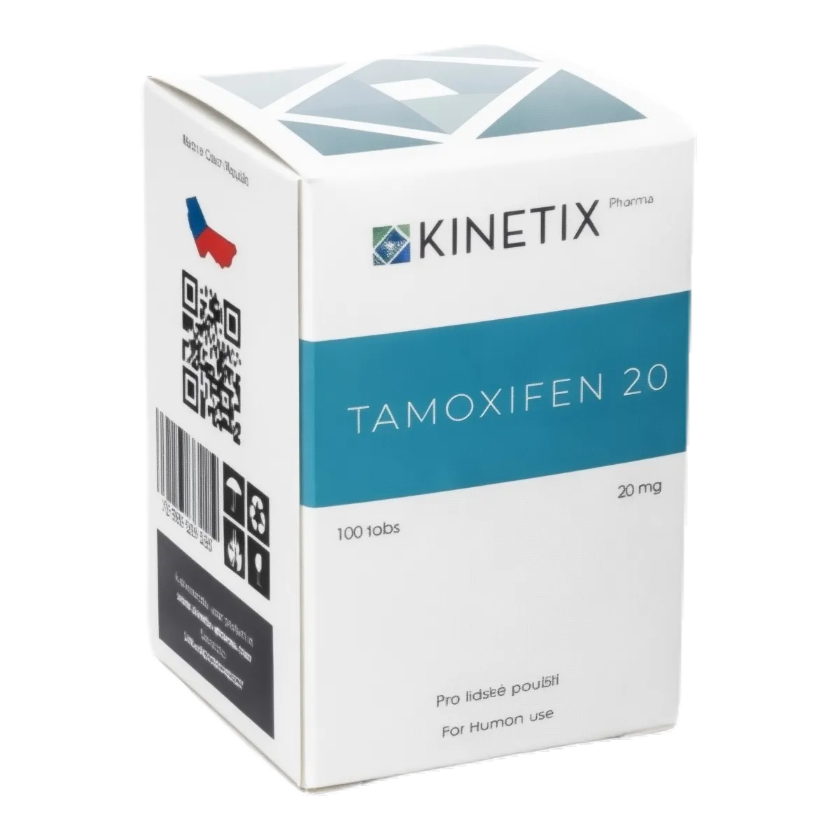 Tamoxifeno 20 mg Kinetix Pharma - 100 Tabletas